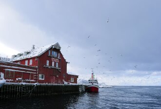 Fiskebåt ved kai